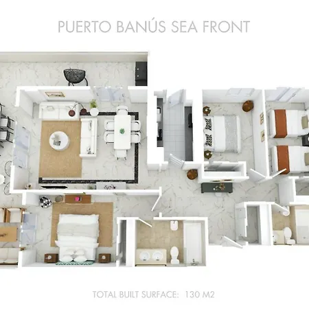 Vacation I Puerto Banus Sea Front, Sea View, New Decoration, Bbq, 24-7 Security, Pool * Marbella